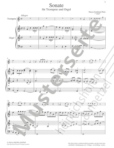 Sonata | Hasso Gottfried Petri | Heinrichshofen publishing house