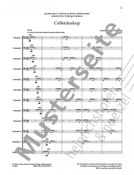 Celleidoskop | Franz-Michael Deimling | Heinrichshofen Verlag