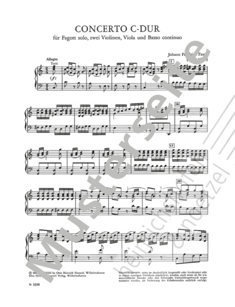 Concerto in C Major | Johann Friedrich Fasch | Heinrichshofen publishing house