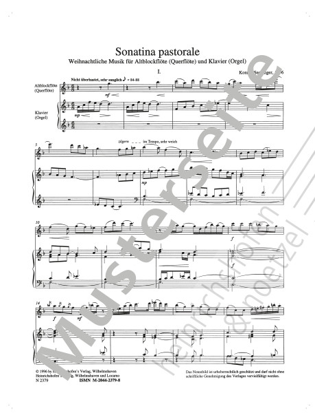 Sonatina pastorale | Konrad Seckinger | Heinrichshofen Verlag