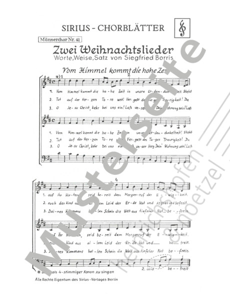 Zwei Weihnachtslieder