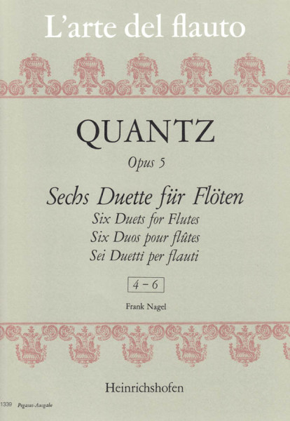 Six duets op. 5 | sonatas 4 - 6 | Johann Joachim Quantz | Heinrichshofen publishing house