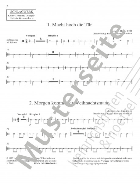 Musik im Team - Weihnachtslieder | Band 3 | Stimme Schlagwerk