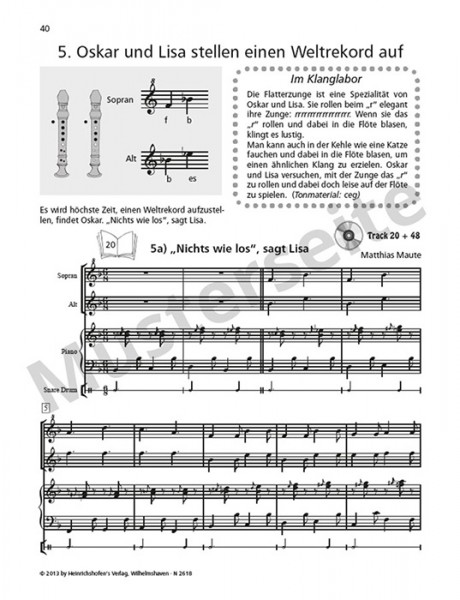 Oskar und Lisa – Blockflötenabenteuer in der Schule