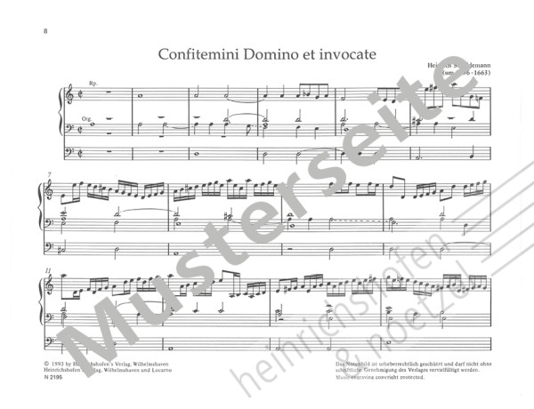 12 Orgelintavolierungen | Band II | Heinrich Scheidemann | Heinrichshofen Verlag