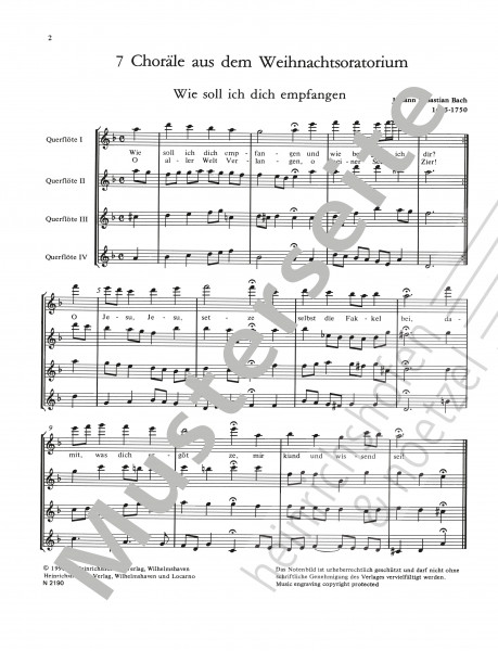 7 Choräle aus dem Weihnachtsoratorium