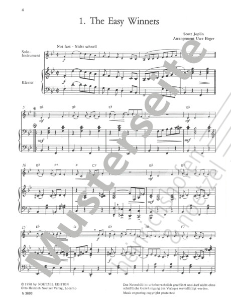 Let's rag – Sax Collection | Scott Joplin, Uwe Heger | Heinrichshofen Verlag