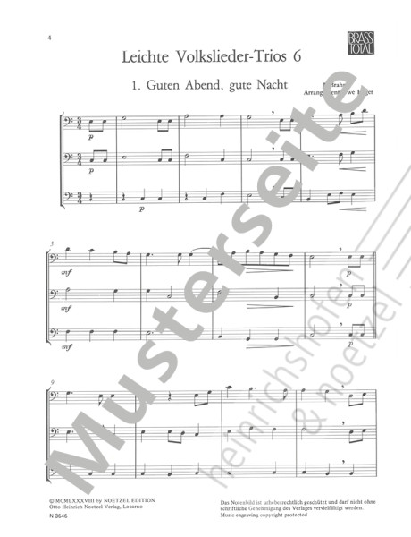 Easy folk song trios 6 | Uwe Heger | Heinrichshofen publishing house