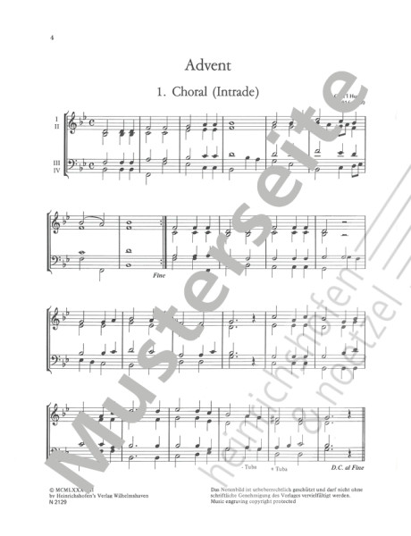 24 Chorales | Advent & Christmas | Reinhard Huuck | Heinrichshofen publishing house