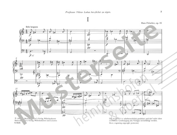 Drei Orgelstücke, op. 45 | Hans Fleischer | Heinrichshofen Verlag