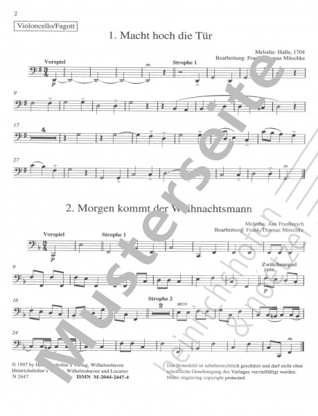 Musik im Team - Weihnachtslieder | Band 3 | Stimme Vc / Fag