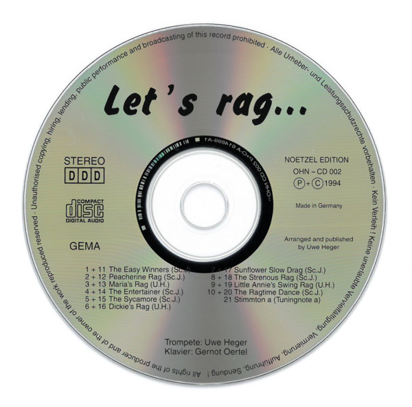 Let's rag - Sax Collection | Scott Joplin, Uwe Heger | Heinrichshofen Verlag