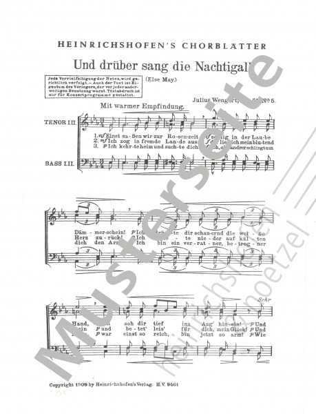 And the nightingale sang about it