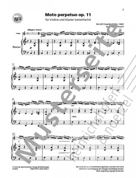 Moto perpetuo op.11 | Niccolò Paganini | Heinrichshofen publishing house