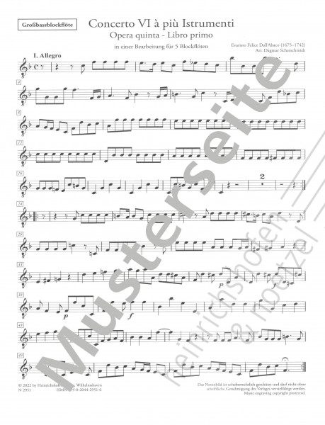 Concerto à più Istrumenti - great bass part