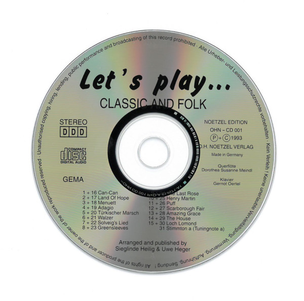 Let's play Classic and Folk | Sieglinde Heilig, Uwe Heger | Heinrichshofen Verlag