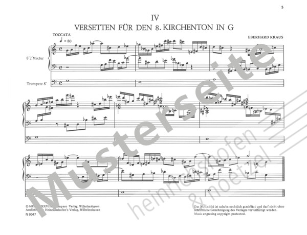 Zwölfton - Orgelbüchlein | Heft II | Eberhard Kraus | Heinrichshofen Verlag