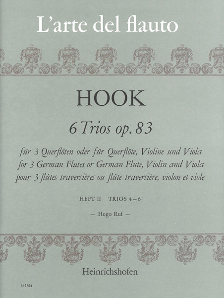 6 Trios op. 83 | Sonaten IV - VI | Heft 2 | James Hook | Heinrichshofen Verlag