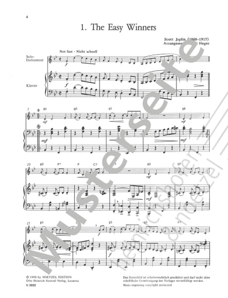 Let's rag | Scott Joplin, Uwe Heger | Heinrichshofen publishing house