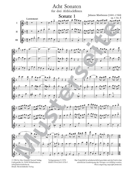 8 Sonaten aus op. 1