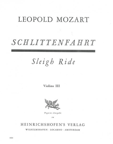 Die Schlittenfahrt- Stimme Violine 3