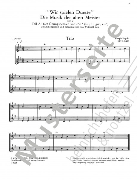 Wir spielen Duette | Heft 2 | Reihe A