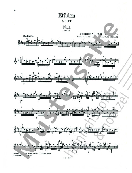 Etüden, Heft 5 | Fernando Sor | Heinrichshofen Verlag