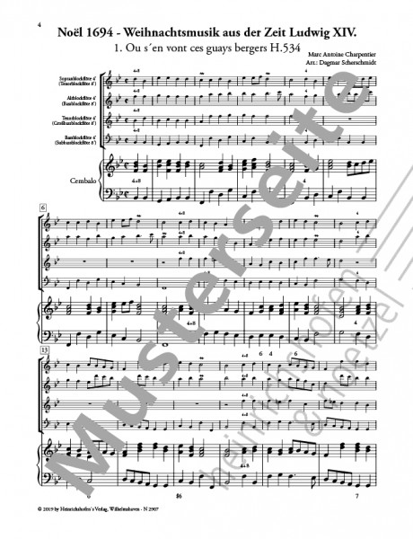Noël 1694 - Partitur und Stimmen