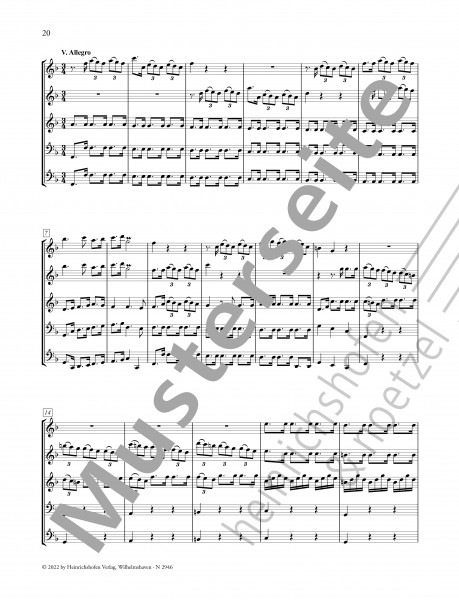 Concerto VI à più Istrumenti - Partitur