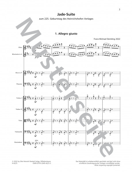 Jade Suite | Franz-Michael Deimling | Heinrichshofen publishing house