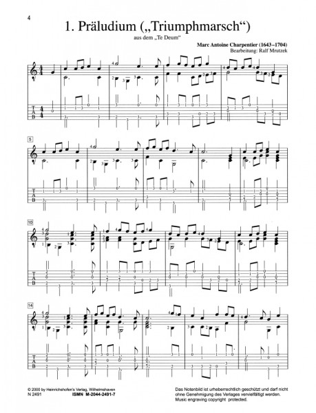 Klassik Hits für Gitarre