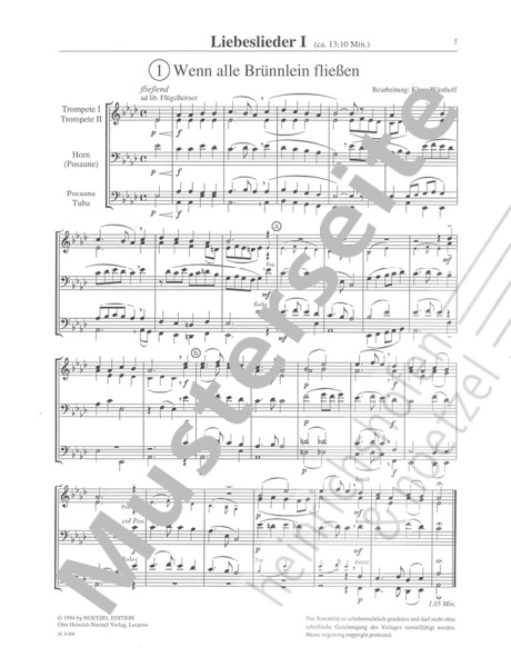 Deutsche Volkslieder in 9 Konzert-Zyklen I