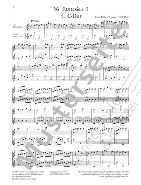 Fantasien | Telemann