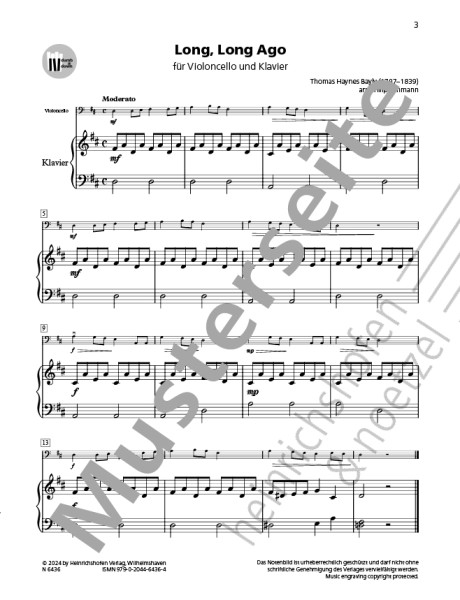 Long, long Ago | Thomas Haynes Bayly | Heinrichshofen publishing house