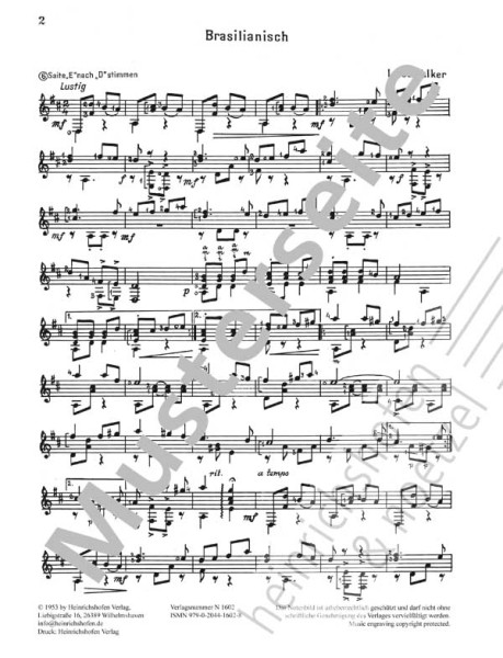 Brasilianisch | Etude (E-Dur)