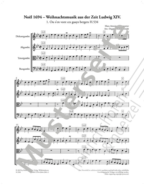 Noël 1694 | Marc Antoine Charpentier | Heinrichshofen publishing house