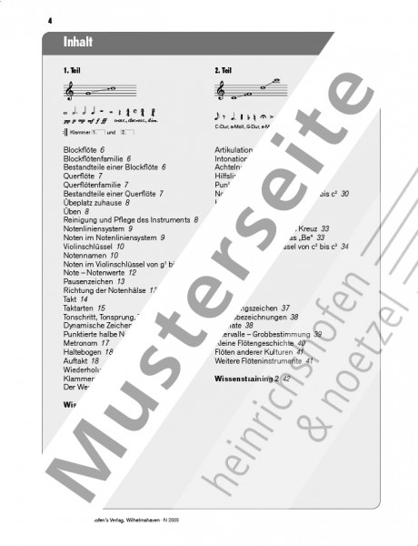 Spielend Theorie lernen für Blockflöte und Querflöte