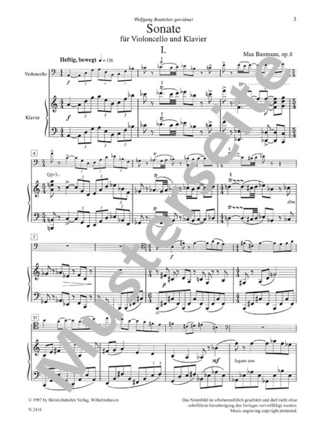 Sonate für Violoncello und Klavier op. 8