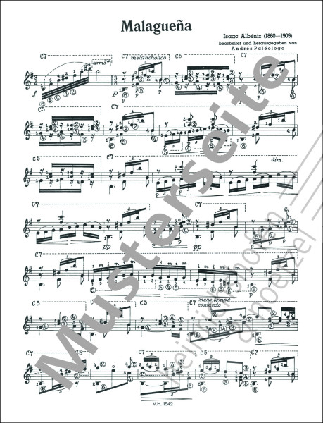 Malagueña | Isaac Albéniz | Heinrichshofen Verlag