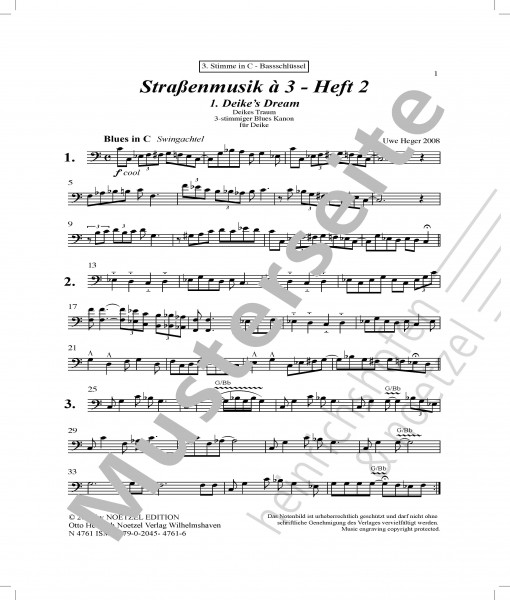 Straßenmusik à 3 (Bassinstrument in C)