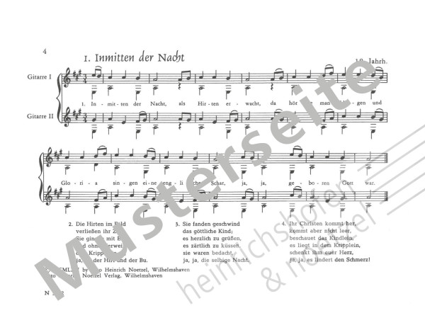 Gitarrenbüchlein für die Weihnacht | Josef Rentmeister | Heinrichshofen Verlag