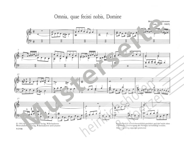 12 Organ Intabulations | Volume III | Heinrich Scheidemann | Heinrichshofen publishing house