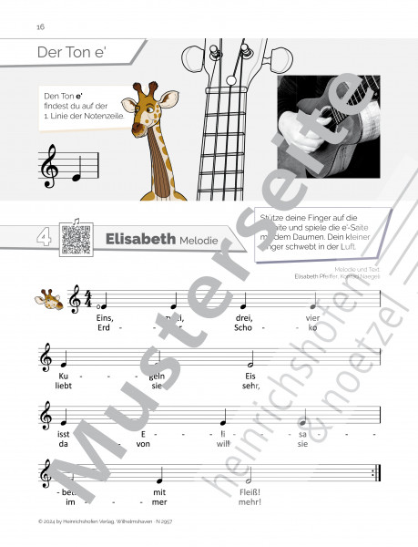 Kani - Learn to play the ukulele | Elisabeth Pfeiffer | Konrad Naegeli | Heinrichshofen publishing house