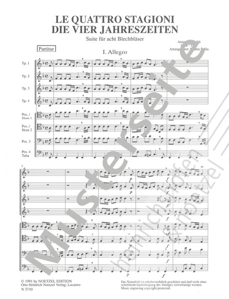 4 Seasons | Antonio Vivaldi | Heinrichshofen publishing house